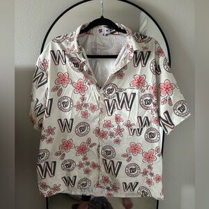 Men's Casual Button Down Shirt - Floral Print
